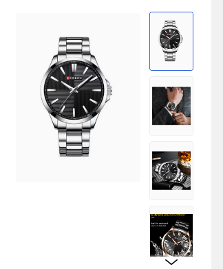 Men's Waterproof Analog Wristwatch 8322 - 45 mm - Silver